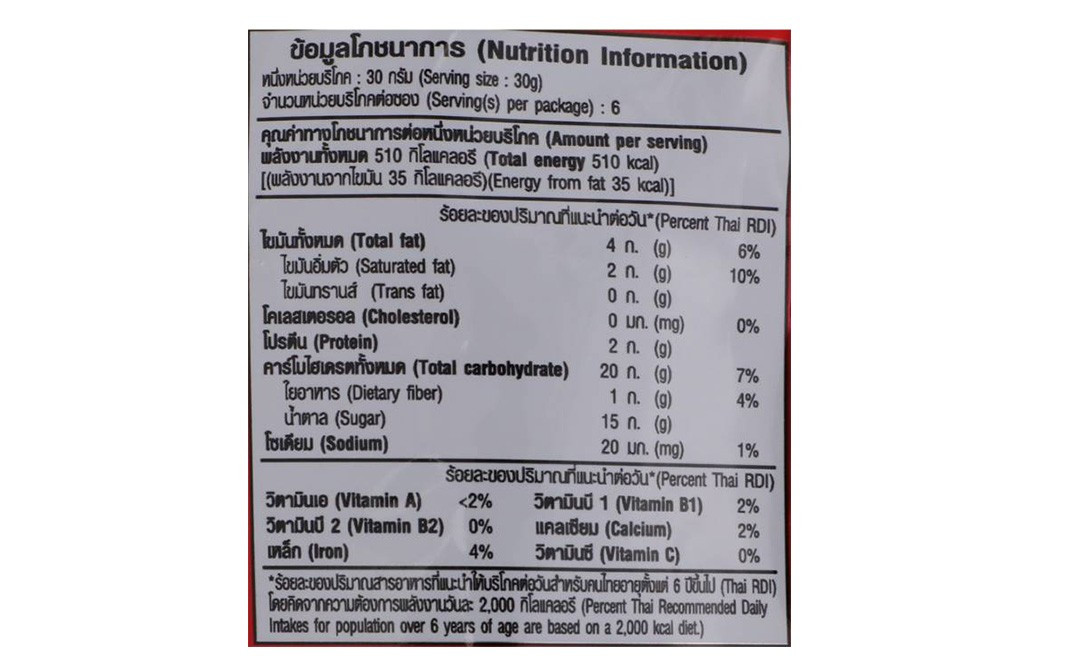 Tong Garden Tropical Nuts & Fruits Mix Pack 180 grams Reviews Nutrition Ingredients